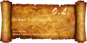 Ocker László névjegykártya