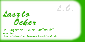 laszlo ocker business card